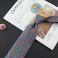 Men's Fashion Tie 9cm Printed Floral Necktie Microfiber Flower Ties Business Wedding Mans Neckwear Gift Accessories