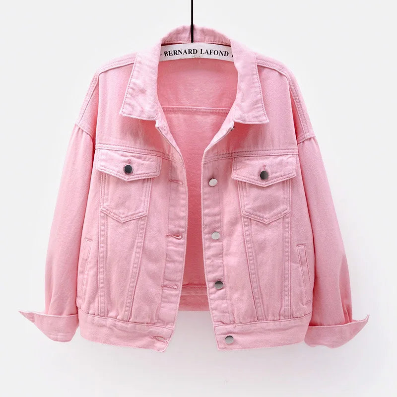 Factory Customized Button Plus Size Casual Women's Denim Jacket 4XL 11 Colors Plain Design Wholesale 2023