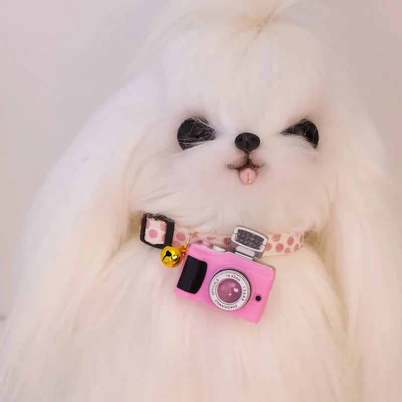 New Arrive Luxury Pet Necklace Cute Camera Pet Collars for Small Dogs and Cats