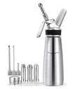 Large 1 Pint Aluminum Ice Cream Topping Dispenser Steel Hand Cream Whipper for Kitchen Dessert Tool with 500ml Capacity