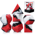 Wholesale 16mm Square Silicone DND Dice Set D20 Polyhedral with Display Case Custom Dice for RPG Games