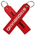 Hot Selling Custom Embroidery Keychain Embroidered Embroidery Keychain Jet Tag Zipper Pull Car Key Tag