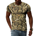 Hunting Green Formal Wear Shirt Short Sleeve Camo T Shirts Stretch Hunt Shirt