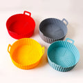 Food Grade Non Stick Reusable Silicone Round Air Fryer Pot Air Fryer Liners for Kitchen Cooking