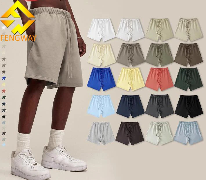 Men's Customizable Multi-Color Loose Street Style Shorts Basic Heavy Color System Solid Pattern Nickel Pants Casual Basic Style