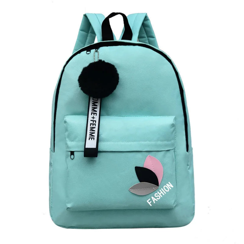 Cute K-Style Unisex Fashion School Backpack High/Junior High & Elementary Waterproof Canvas Zipper Closure Polyester Lining