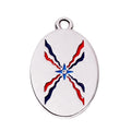 Oval Shape Custom Enamel Charms Designs Zinc Alloy Jewelry Fitting Metal hang Pendant Tags for Earring