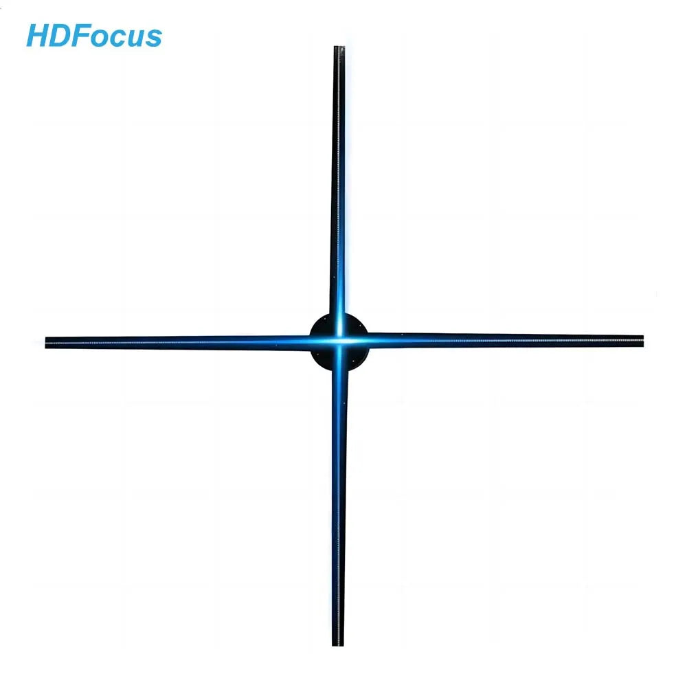 4k Shining 3D LED Holographic Fan Display 4 Blades 65cm Advertising Fan for Indoor Use for Online Retailers