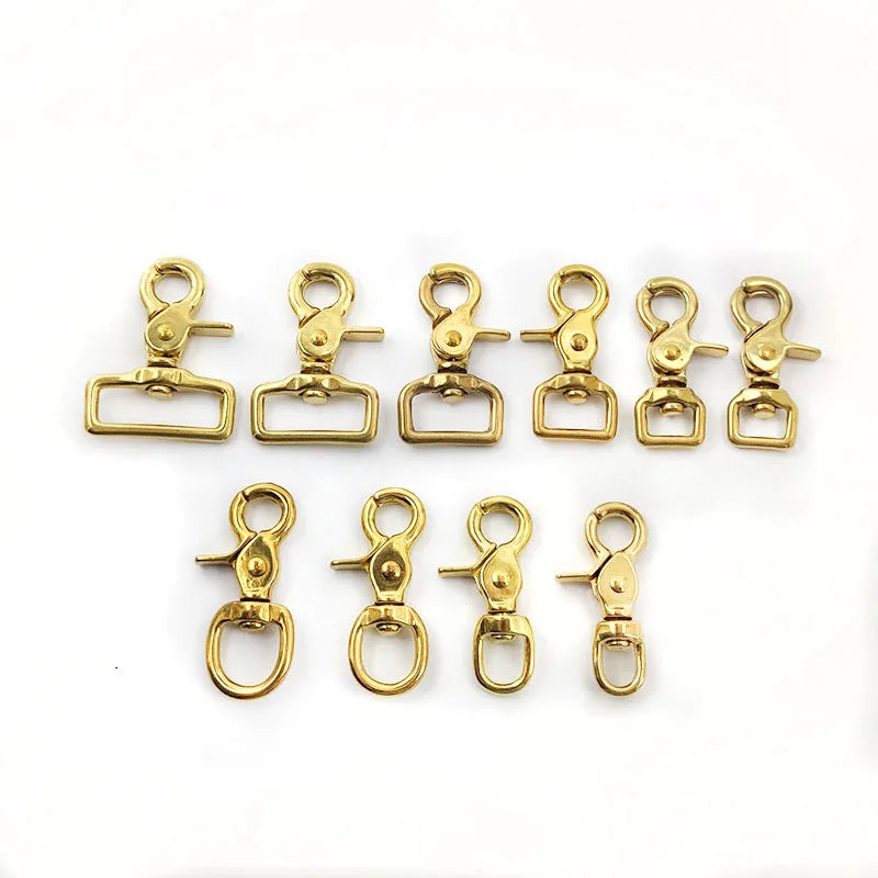 For Deepeel BD271 Solid Brass Buckle Copper Keychain Bag Strap Dog Collar Clip Lobster Clasp Snap Hook Handbag Accessories