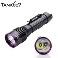 For Tank007 Rechargeable UV Flashlight 365nm Dual LED Light Ultraviolet Torch for Enforcement Inspection Industrial Use