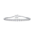 Factory Supply Round Moissanite Diamond Tennis Bracelet S925 Sterling Silver Cuban Link Bracelet for Women Jewelry Custom
