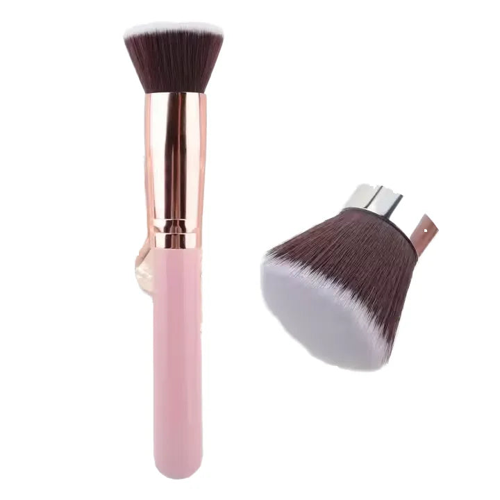 Marble Foundation Makeup Brush with Bag Single Makeup Brushes Abs Private Label Makeup Kabuki Flat Brush for Liquid Foundation