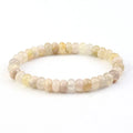5x8mm Rondelle Cherry Flower Agate Beads Bracelet Sakura Elastic Stretch Bracelets for Woman Man Jewelry