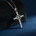 Wholesale Pendant Jewelry Rhodium Plated Cubic Zirconia Cross God Retro Pendant 925 Sterling Silver Fine Jewelry Pendant
