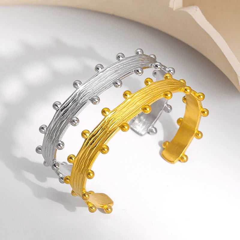 Wholesale Fashion Jewelry 18k Gold Plated Fashion Bangle Stainless Steel Bangle Bracelet Bridal Jewelry