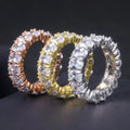C7530 Wholesale Hip Hop 925 Sterling Silver Iced Out Full Oval VVS1 DEF Color Moissanite Diamond Band Eternity Ring