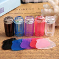 Replaceable Silicone Nail Stamper Manicure Salon Template Transfer Clear Nail Art Stamper