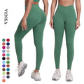 Custom Logo Women Running Sports Wear V Shape Push up Hip Pant High Waist No Front T Line Ladies Gym Fitness Yoga Leggings