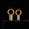 GP US Crimp Endcap with Ring 14K Gold Filled Permanent Jewelry Chains Making Crimp Endcaps 1.0mm 1.4mm 1.7mm
