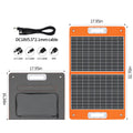 Flashfish Lightweight 3-Fold 110v/220v Portable Solar Panel Power Station 18v USB Charger for Outdoor Camping Energy Efficient