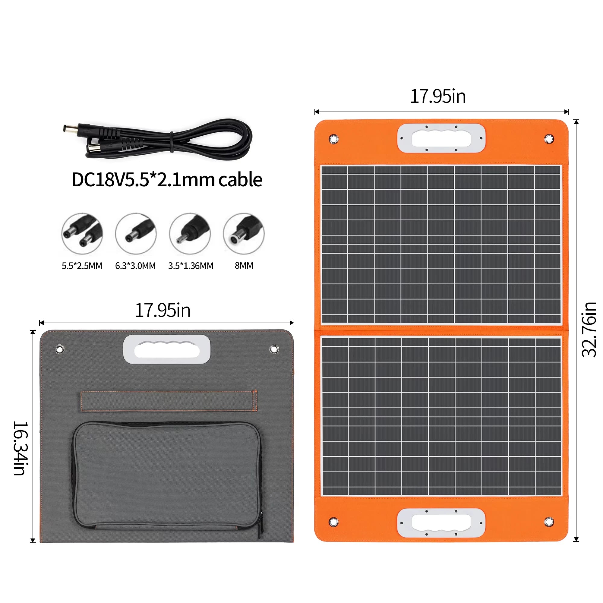 Flashfish Lightweight 3-Fold 110v/220v Portable Solar Panel Power Station 18v USB Charger for Outdoor Camping Energy Efficient