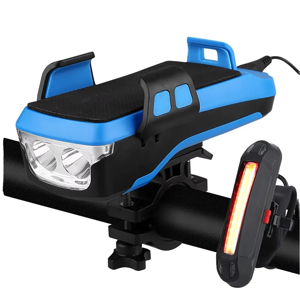 IRONDOENKY Four in One Bicycle Lights Cycling Lights Horn Power Bank Mountain Bike Headlights