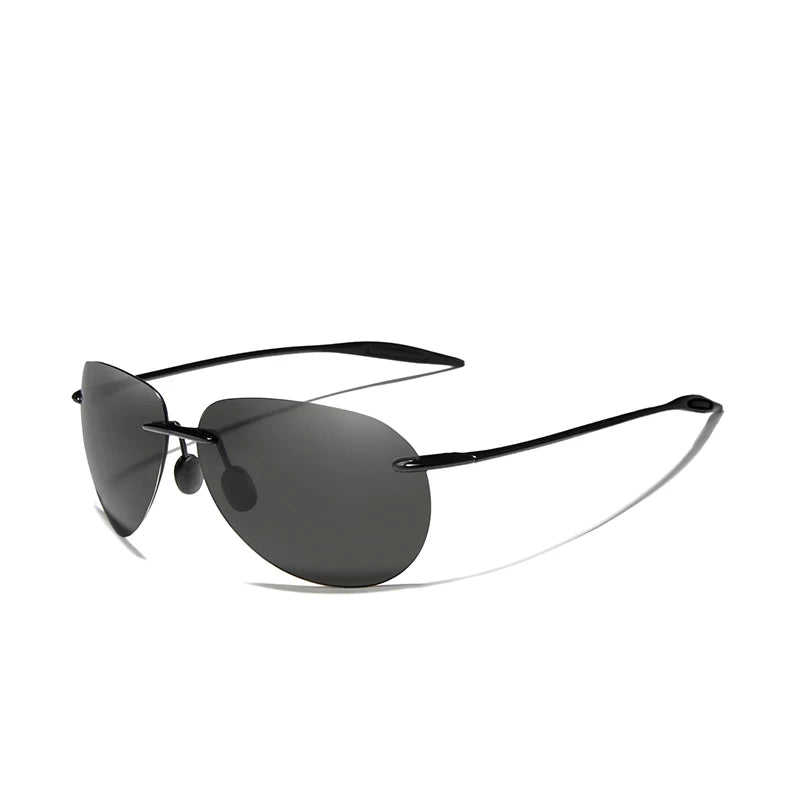 Square Classic Pilot Frameless Sport Sunglasses for Men Women UV400 Protection Anti-Glare Anti-Radiation Polarized Outdoor