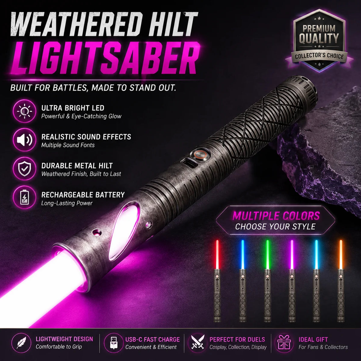 [Ranked 2nd] Weathered Version Lightsaber Drop Shipping Wholesale Proffie GHV Color Change DIY Hilt Parts Toy Cosplay Gift