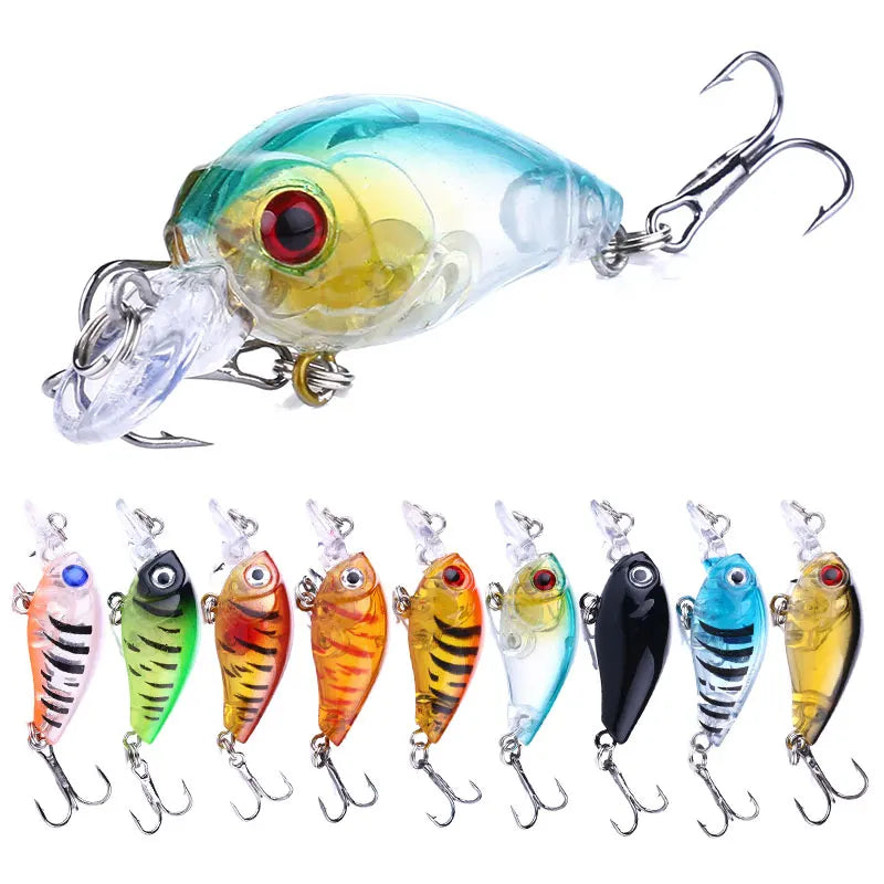 4.5CM/4G Topwater Mini Fishing Crank Lure Bait Blank Small Crankbait Fishing Lures for Bass Trout Minnow Artificial Hard Baits