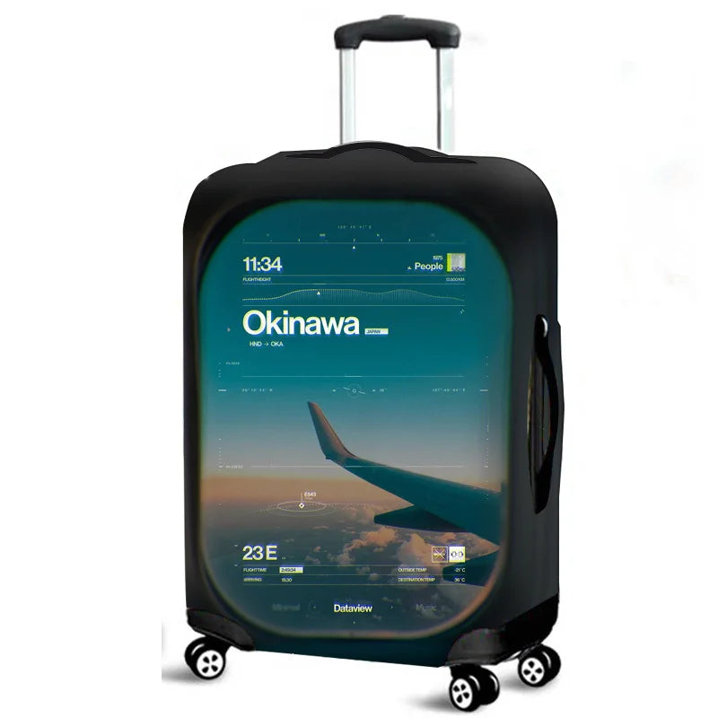 Waterproof Elastic Polyester Suitcase Cover Protective Luggage Cover Protector