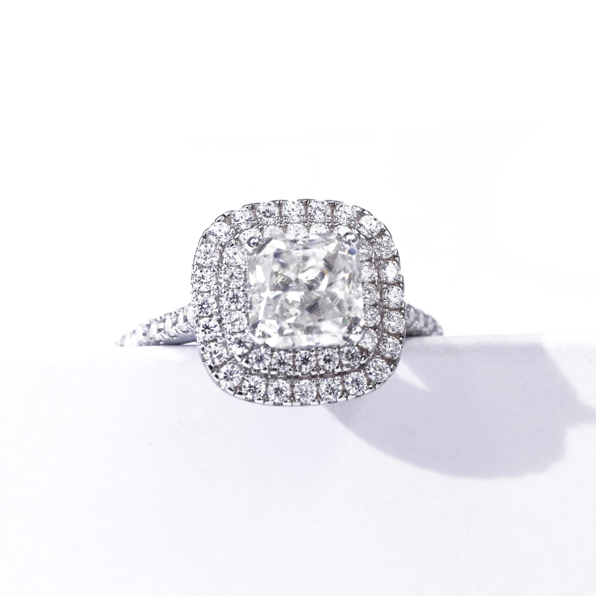 Tianyu Handmade 925 Silver Jewelry Wholesale Radiant Cut Moissanite Diamond 18K Gold Plated Engagement Wedding Women Ring