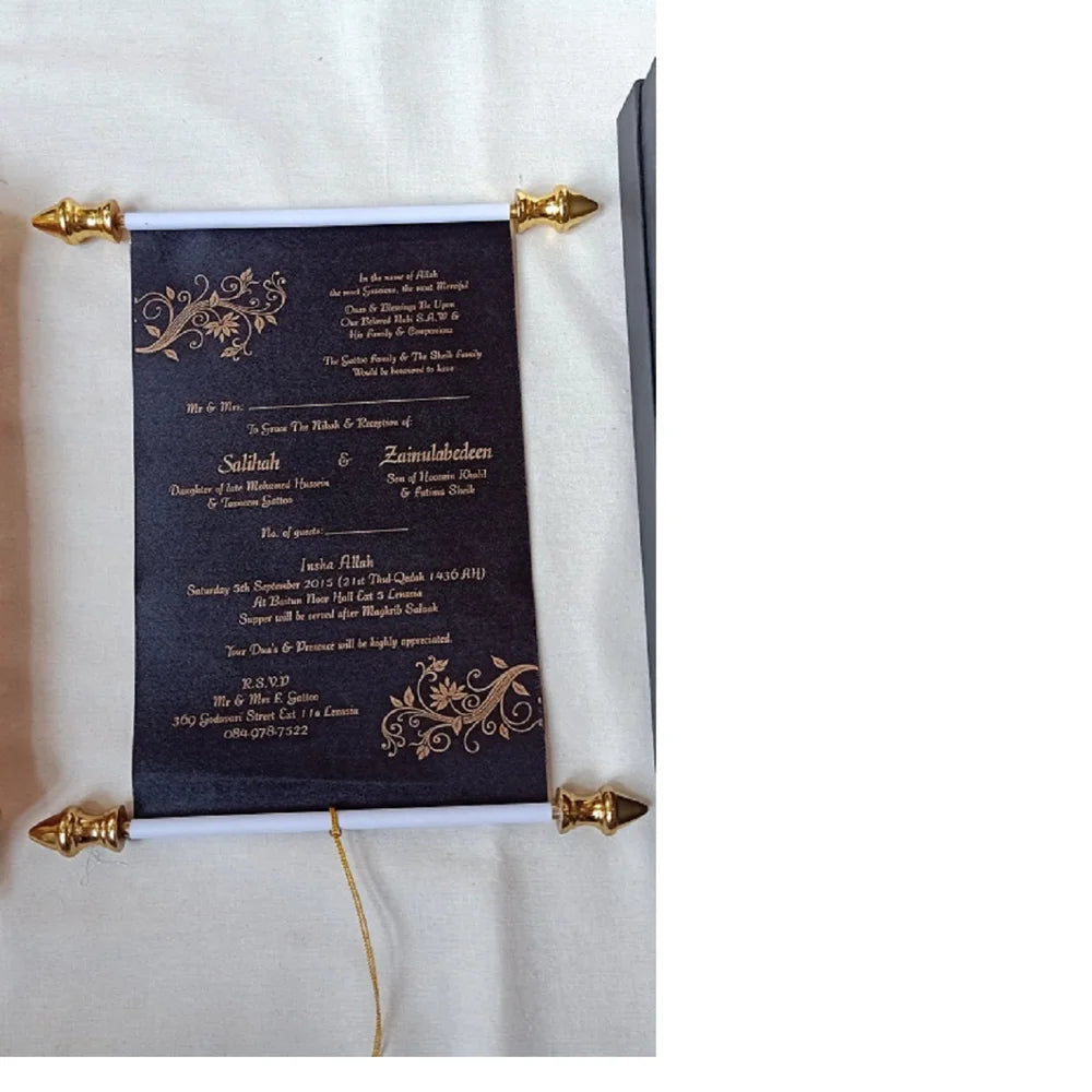 Wholesale Plastic Scroll Rods for Invitations Gold Silver Metallic Finish Scroll Sticks with Removable Knobs for DIY Cards