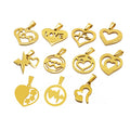 In Stock Hollow Heart Pendant 18k Pvd Gold Women Girl Jewelry Stainless Steel love Heart Pendant Charms for Necklace