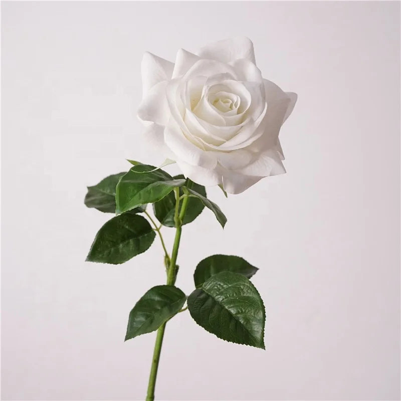 High End Super Large Single Head Artificial Rose Flower 14 cm Real Touch Silk Latex Coated Wedding Table Center Piece