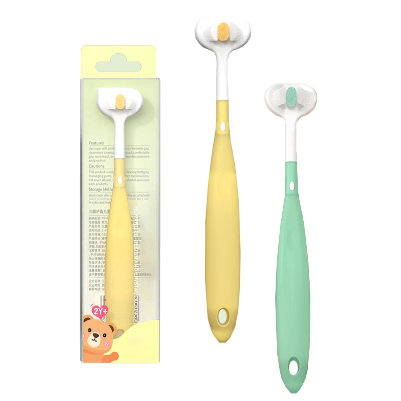 2026 Hot Product High Quality Children's Toothbrush with Soft Bristles Colorful Rubber Brush Handle Box Packed for Home Use