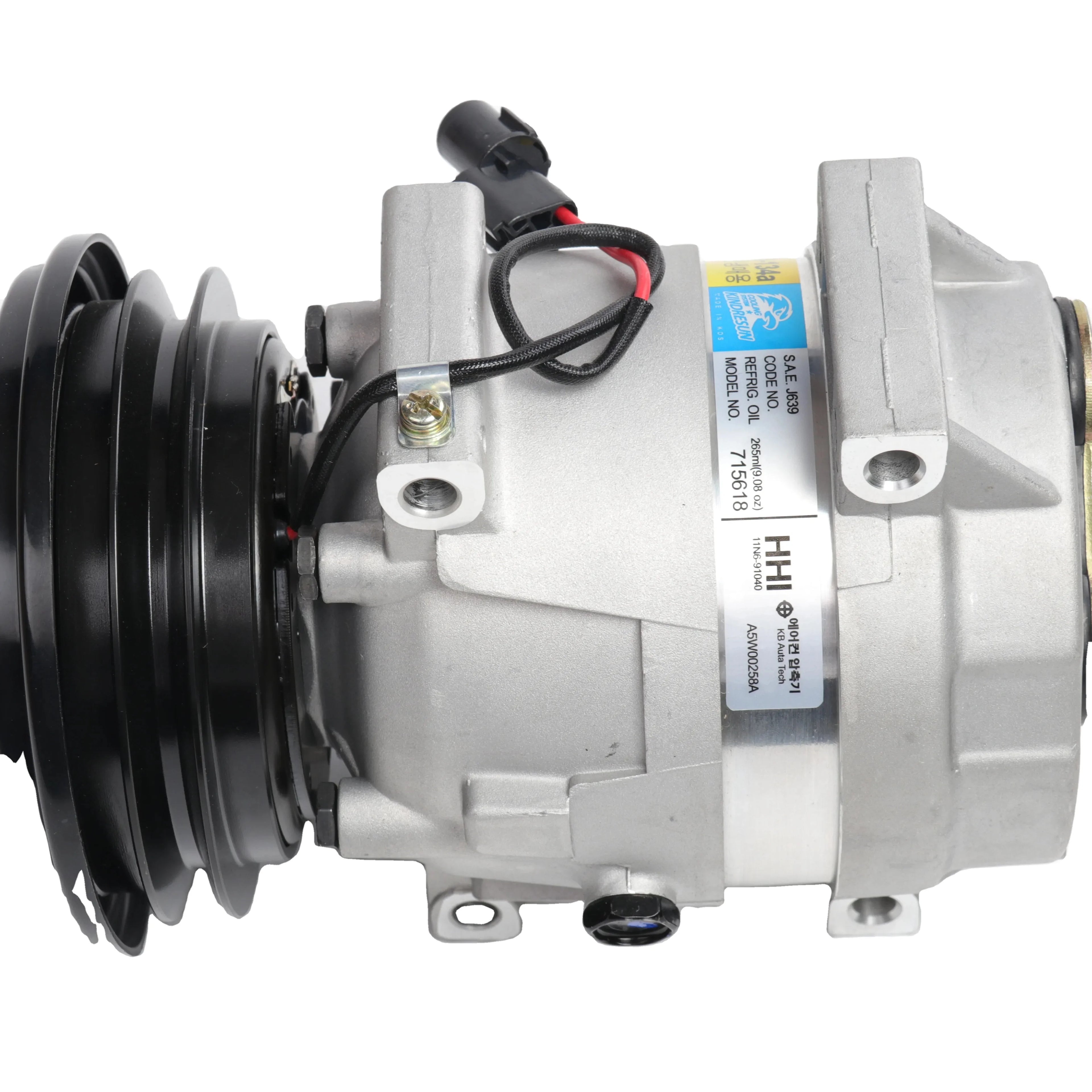 24V Car Air Conditioner AC Compressor for HYUNDAI EXCAVATOR 110D-7A/HL730-7/HL740-TM-9 OEM 11Q690041/819909396/715618