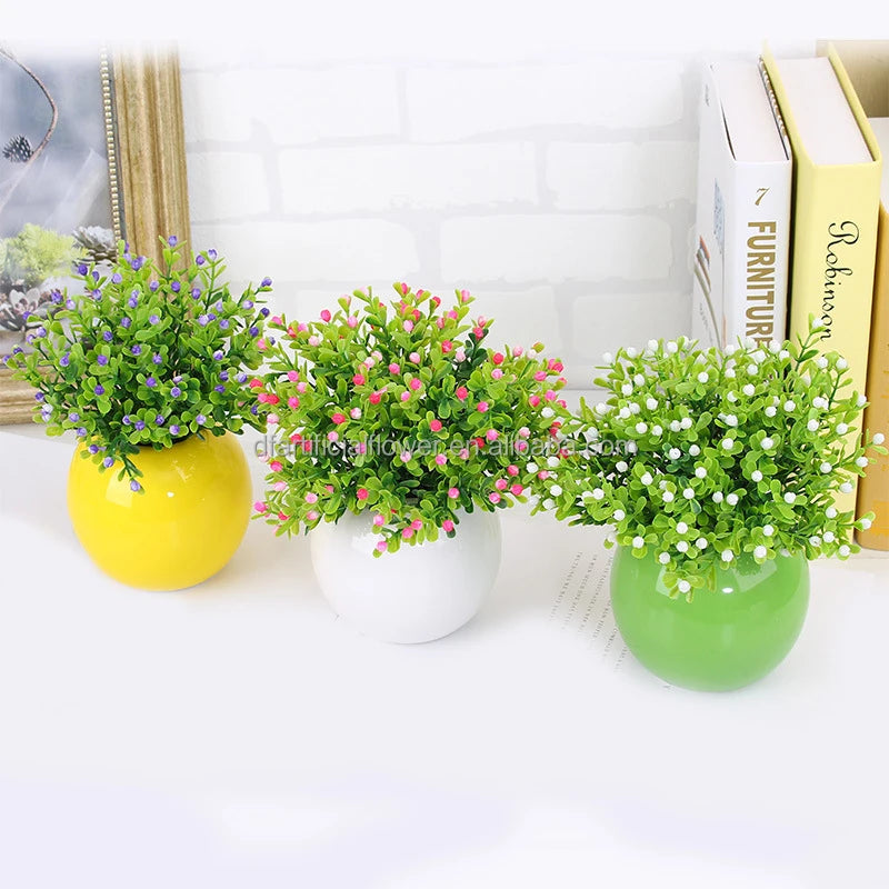 Artificial Flowers 10pcs/bag Bouquet Decorative Home Wedding Desktop Simulation Plant Photo Props Milan Grass