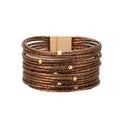 DHJ00199 Fashion Multi Layer Leather Bracelet Women Magnetic Buckle PU Leather Bracelet European and American Jewelry Wholesale