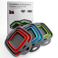 2-Piece Plastic Collapsible Folding Strainers Colander Set for Home Kitchen Use