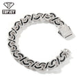 Iced Out Baguette Prong Setting Infinite Cuban Link Chain Black Pink Square CZ Gold Plated Cuban Necklace Mens Jewelry