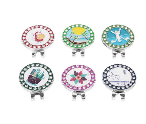 Wholesale Custom Zinc Alloy 25mm Removable Magnetic Visor Hat Clip Golf Ball Markers