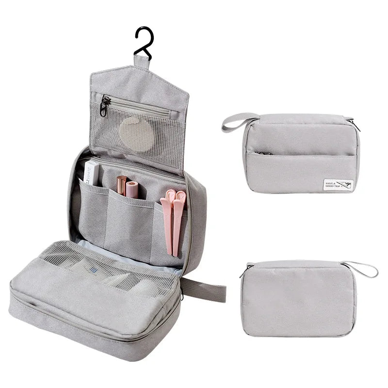 Wholesale Polyester Letter Large Capacity Fashion Makeup Bag Multifunctional Brush Cosmetic Bag Women Portable Waterproof