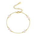 Fine 925 Sterling Silver Pear Chain Bracelet Jewelry Women 925 Silver Ethnic Handmade Bangle Authentic Pearl Bracelet Gift Women