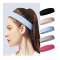 Jynbows Unisex Black Stretchy Sporty Absorbent Headband for Women Workout Yoga Makeup Running Breathable 5*22cm