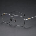 Luxe Men's Optical Eyewear Spectacle Frames Flexible Ultralight Titanium Square Glasses From Singapore Solid Pattern