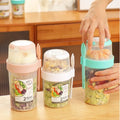 870ml 1070ml Food Grade Packaging Cups Deli Containers for Fruits Salad Smoothies Seal Lock Plastic Salad Cups 2 in 1