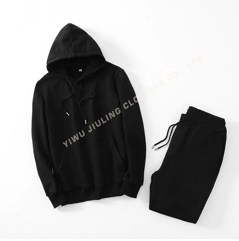 Custom logo Mens Unisex Two Piece Sports Running Sleeveless Design Men Hoodie Shorts Set Jogger Set for Man