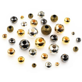 50-500pcs/lot 2-8mm Gold Silver Color Round Spacer Beads Ball End Seed Metal Beads for DIY Jewelry Making Findings Accessories