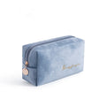 Wholesale Cute Velvet Cosmetic Bag for Women Fashion Travel Toiletry Beauty Bag Large Capacity Makeup Brush Pouch Bag