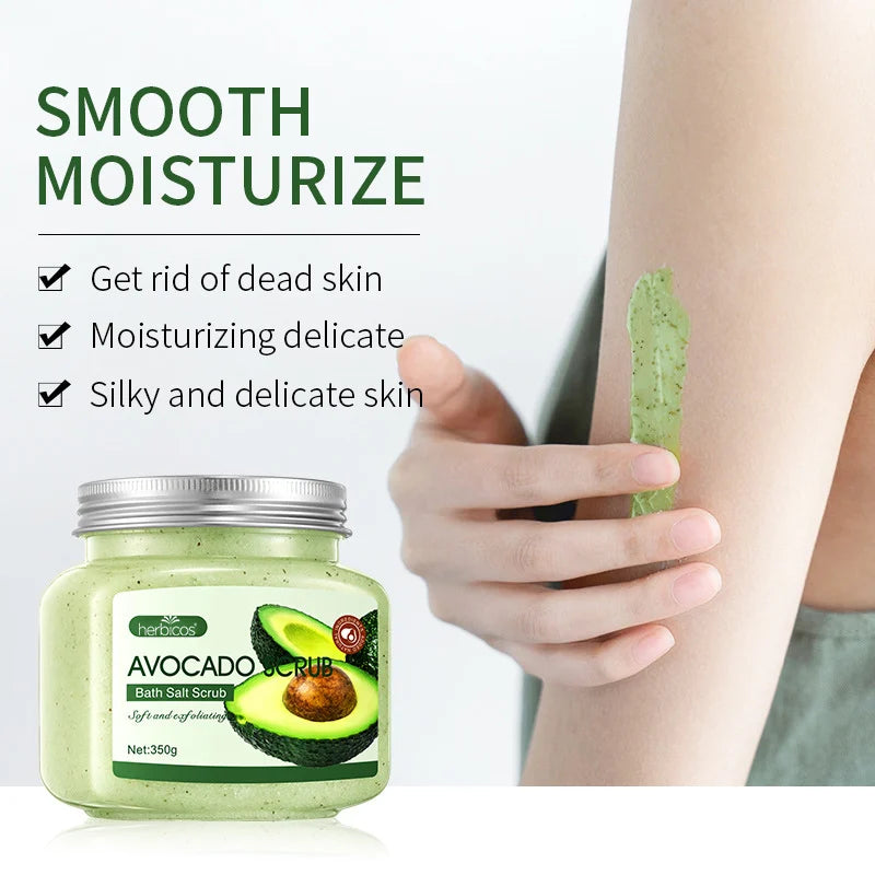 Herbicos OEM Fruit Bath Salt Individual Body Care Scrub Exfoliating Pore Cleansing Skin Nursing Products Wholesale Scrubs